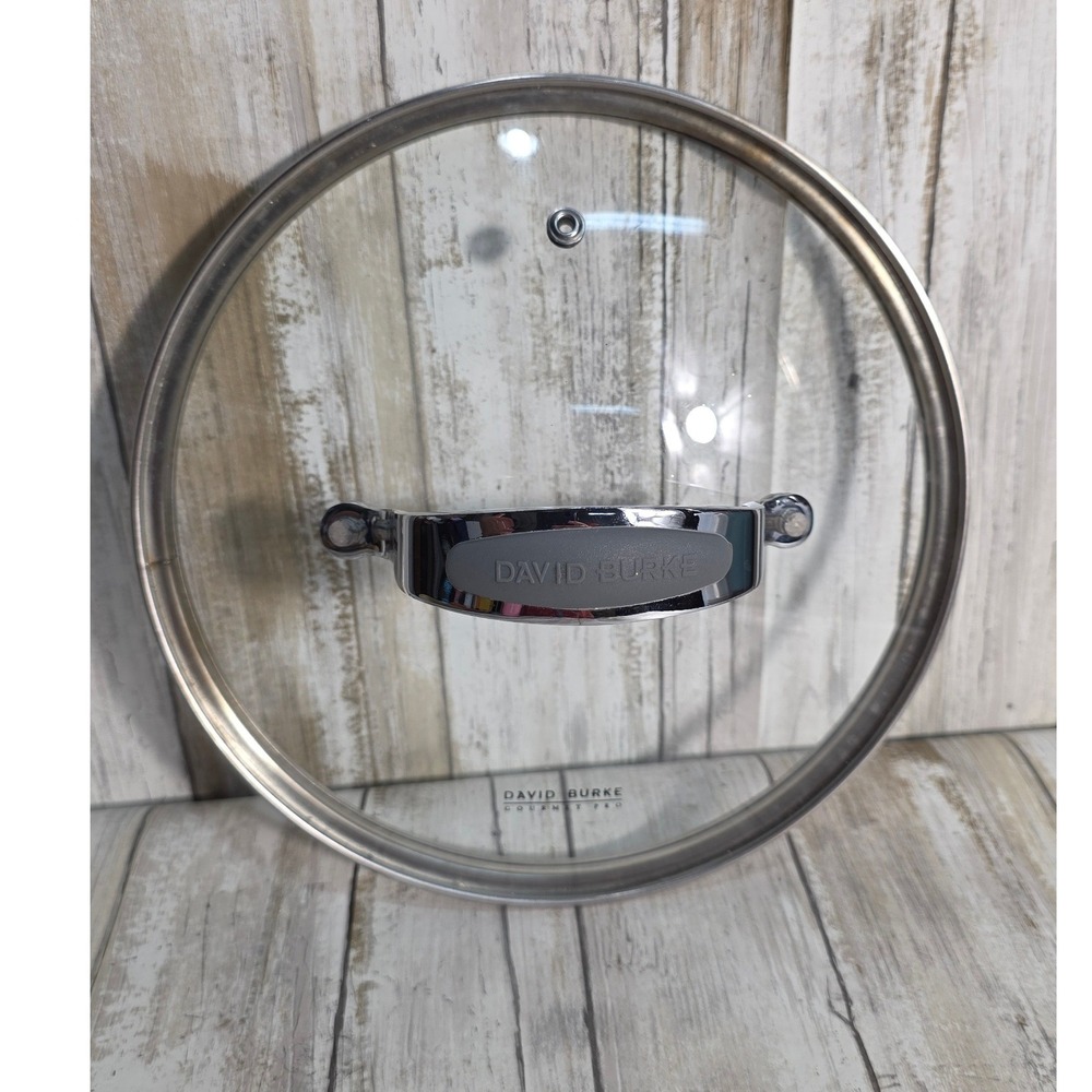 David Burke Gourmet Pro 9.5 Inch Tempered Glass Replacement Lid Steam Vent Gray
